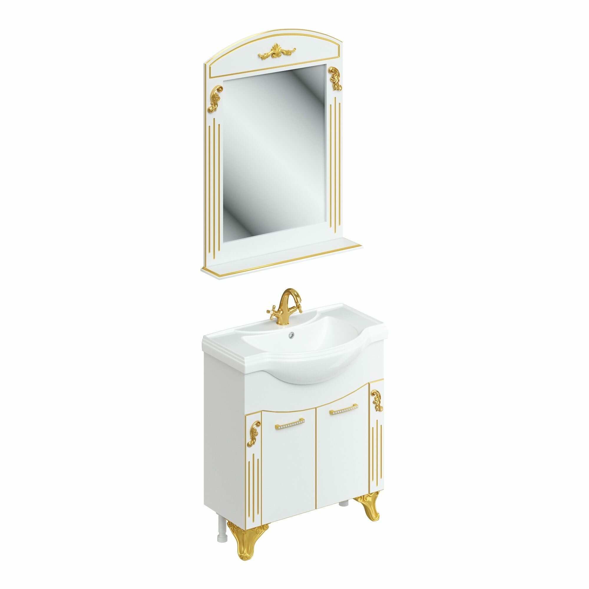 Мебель для ванной ДаниэлаАква Касандра 80 Патина золото
