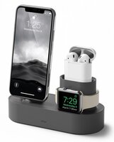 Док-станция для iPhone, AirPods и Apple Watch Elago 3-in-1 Charging hub, цвет Dark grey (EST-TRIO-DGY)