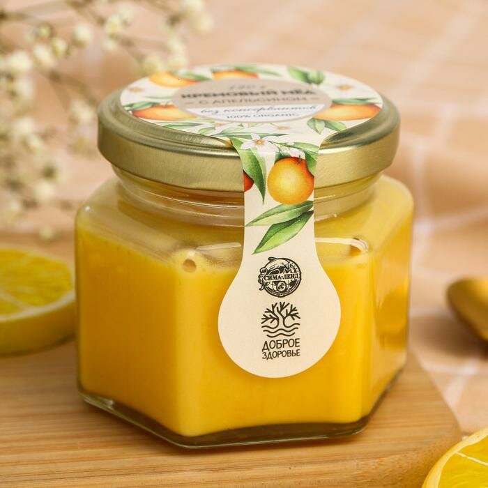 Доброе здоровье Кремовый мёд ORGANIC, с апельсином, 120 г. - фотография № 3