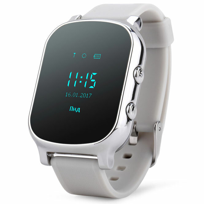 Детские умные часы Smart Baby Watch T58 серебристые