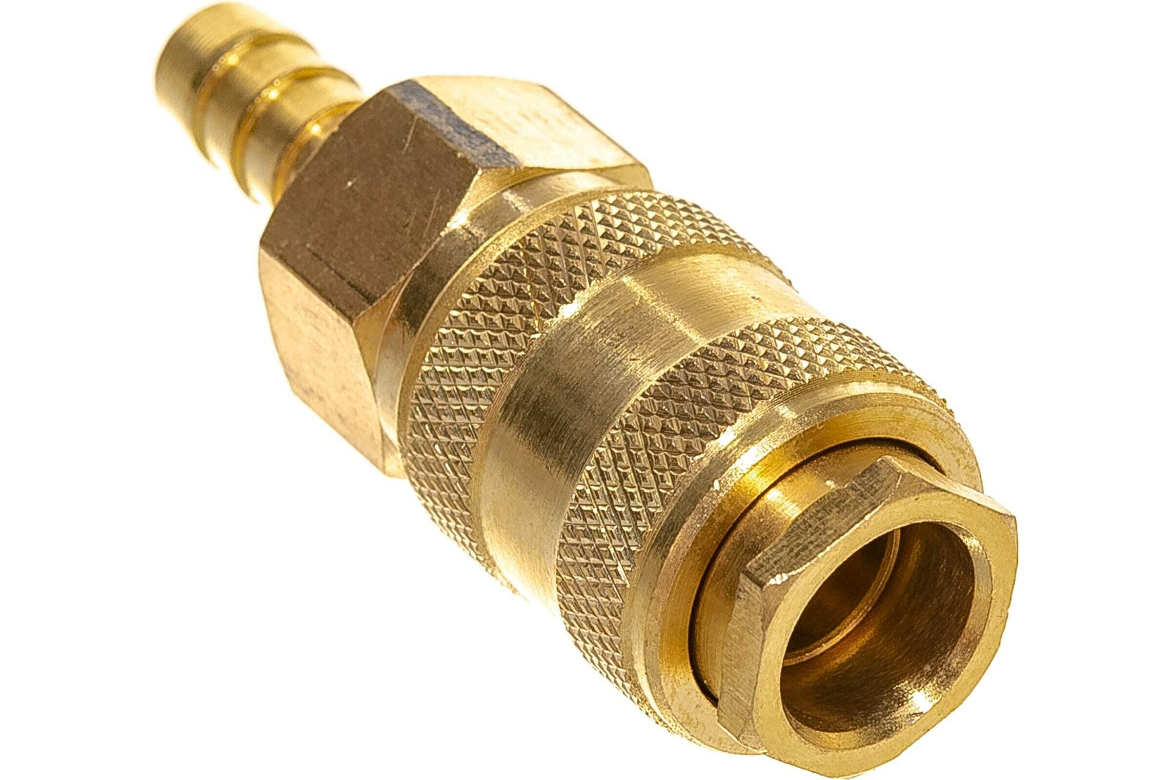 фото Быстроразъем пневматический ER-BSE1-3SH:с клапаном "елочка" 8мм (латунь) эврика