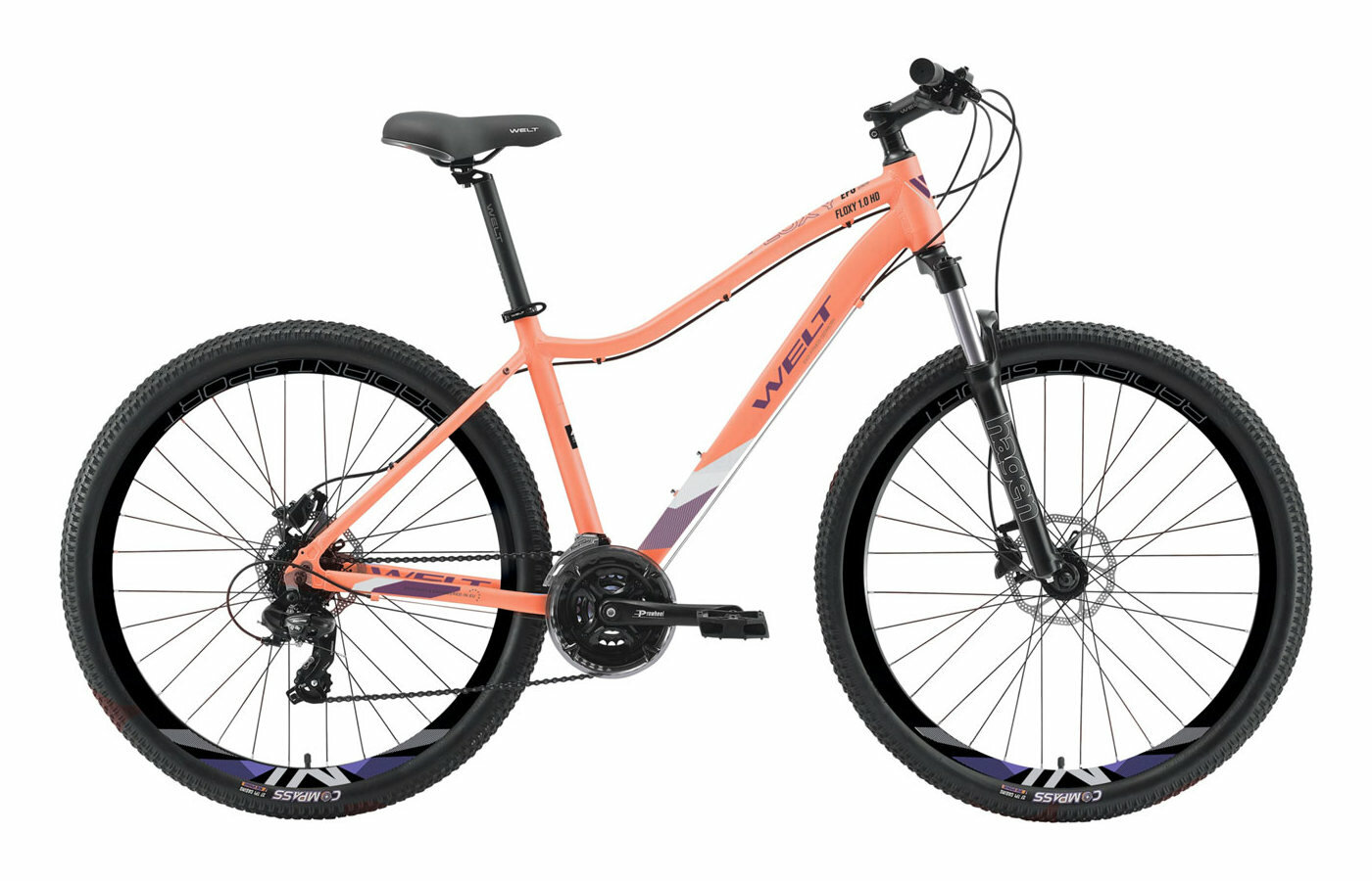Женский велосипед Welt Floxy 1.0 HD 26, год 2022, цвет Розовый, ростовка 15