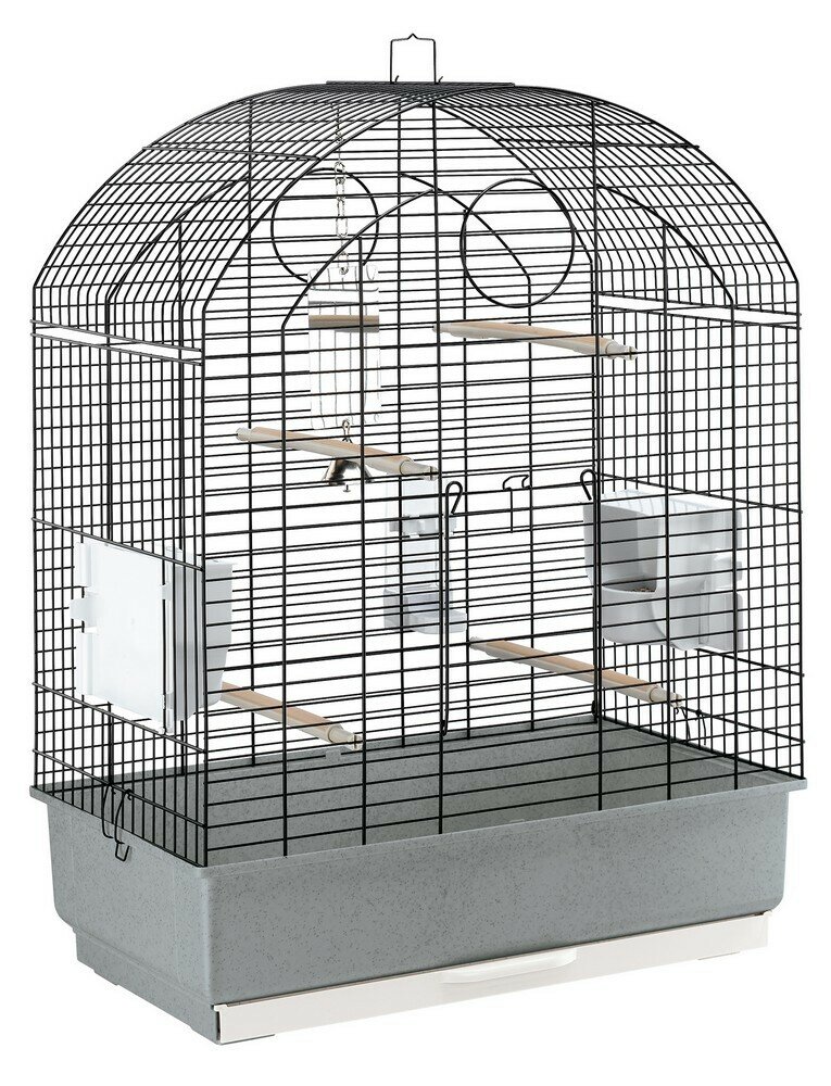 Клетка для попугаев корелла Viola 59х33х80 см (черная) - фотография № 4