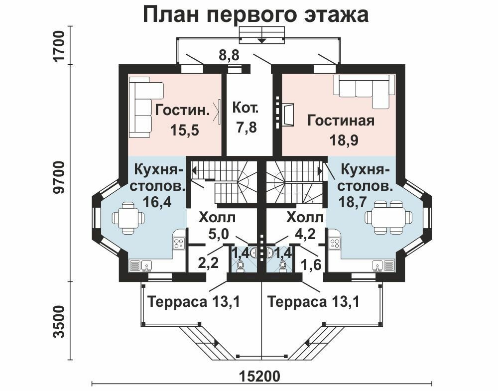 (207м2, 14х9м) Готовый проект дома из газобетона с мансардой и балконом - AS-2176 - фотография № 3