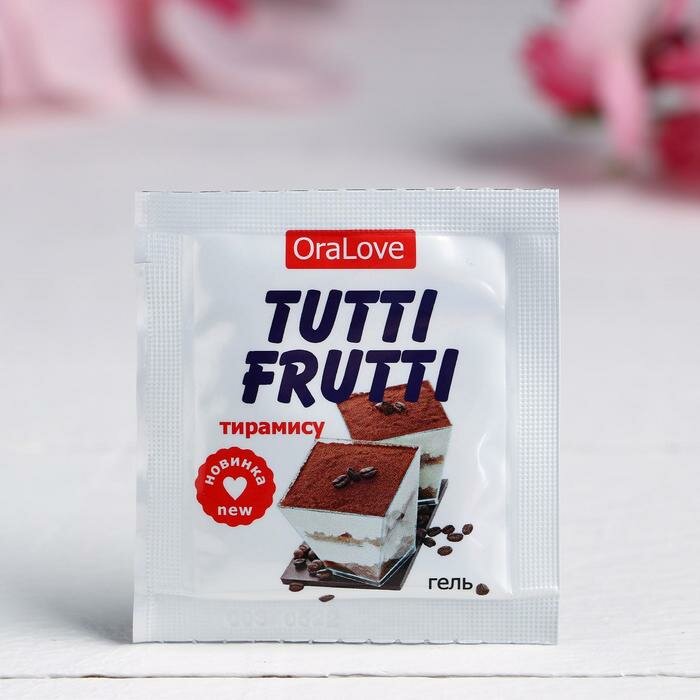 Съедобная смазка "OraLove. TUTTI-FRUTTI тирамису", для орального секса, 4 г