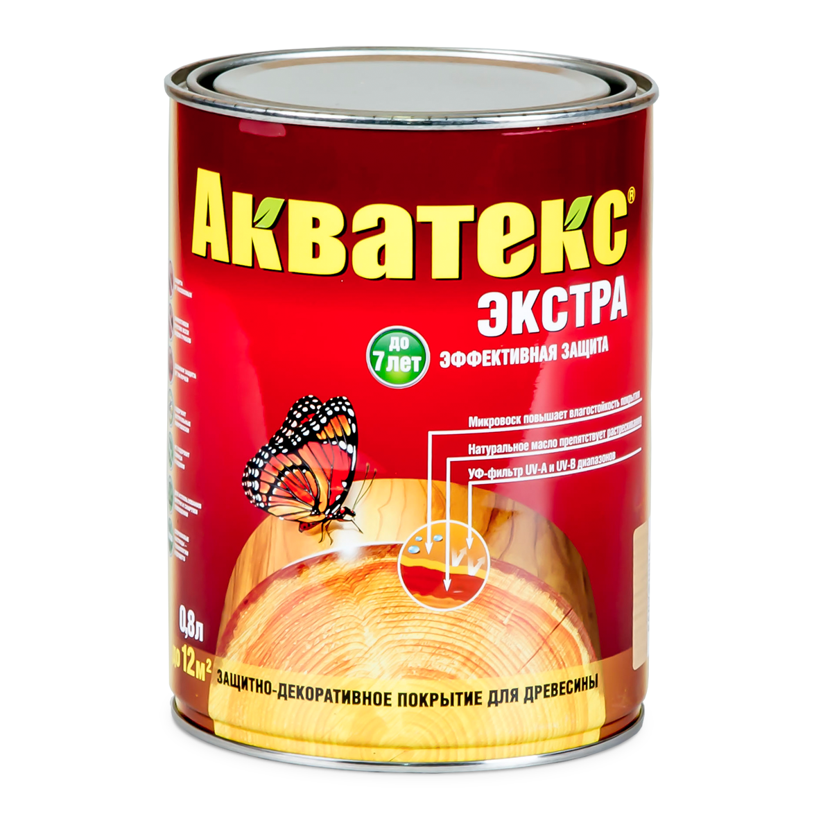 Защитно-декоративное покрытие акватекс экстра (бесцветный / 0.8л.)