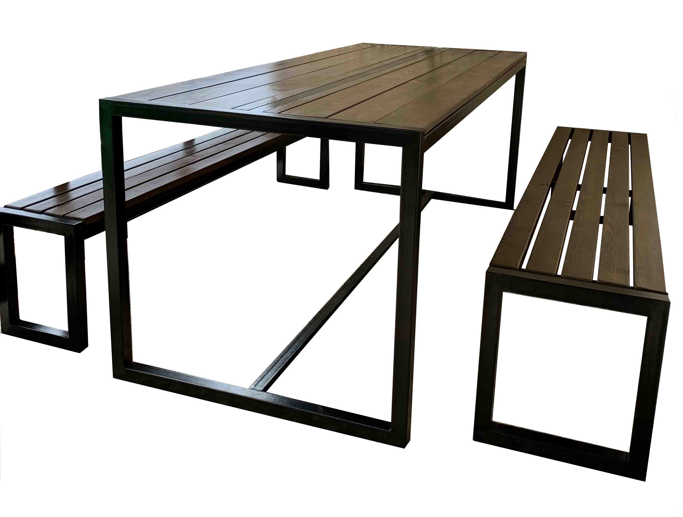Набор Мебели - Лофт - 1 (1.8 м.) (1 стол + 2 скамьи без спинки) - фотография № 1