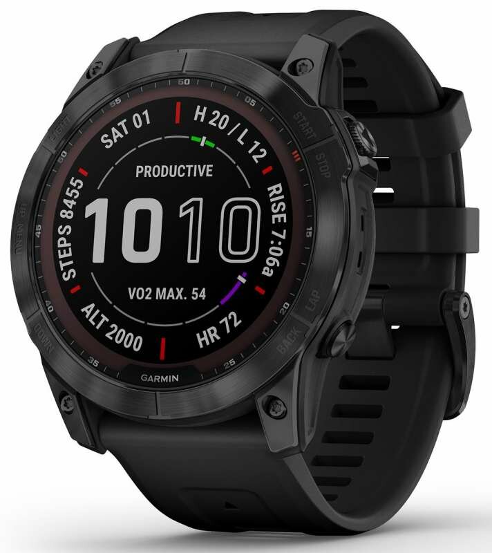 Умные часы Garmin Fenix 7X Sapphire Solar Wi-Fi NFC, черный 010-02541-22