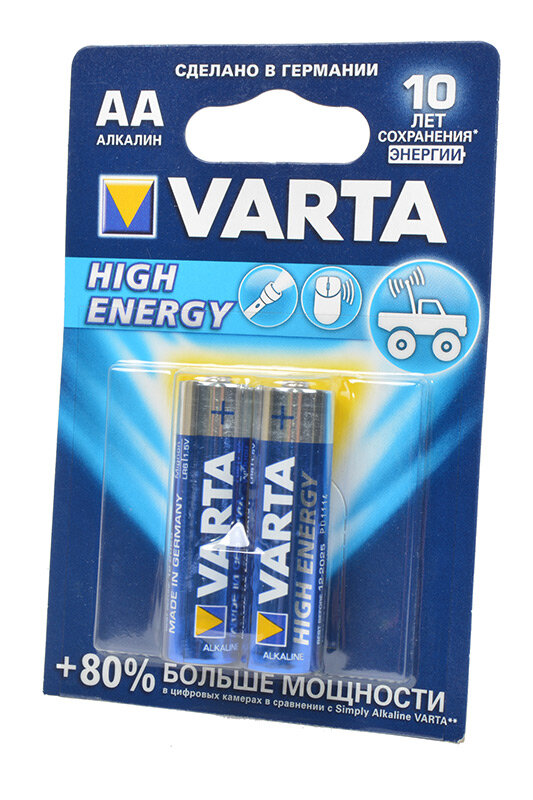 VARTA Батарейка VARTA HIGH ENERGY LR06 BL2, 2шт (4906)