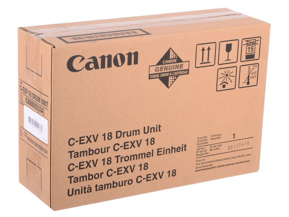 Фотобарабан Canon C-EXV18 для Ir1018/1020. Чёрный. 27000 страниц.