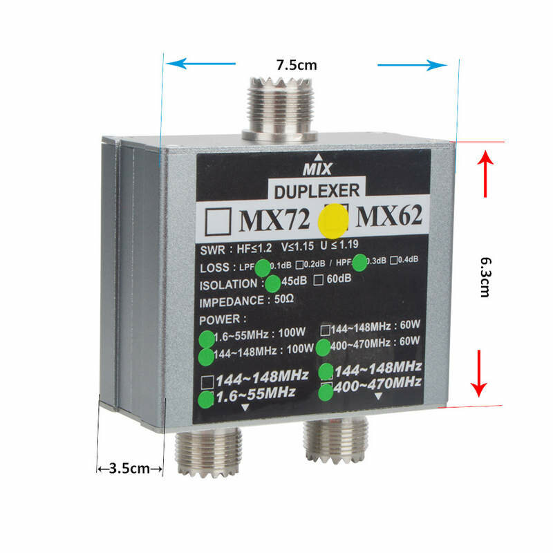 Дуплексный фильтр МХ62 VHF/UHF (16-65/144-148/400-470 Мгц)