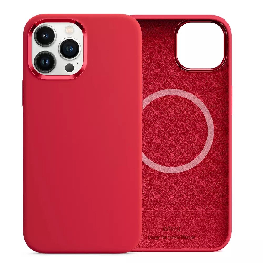 Чехол для телефона Wiwu Magnetic Silicone Phone Case for iPhone 13 Pro Max/6.7" Red