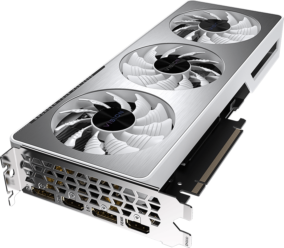 Видеокарта Gigabyte PCI-E 4.0 GV-N3060VISION OC-12GD NVIDIA GeForce RTX 3060 12288Mb 192 GDDR6 1695/15000/HDMIx2/DPx2/HDCP Ret