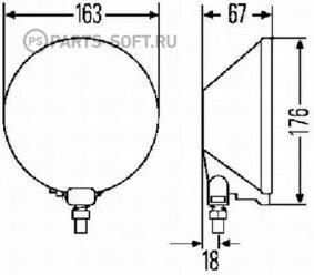 BEHR-HELLA 1F4005750-731 Комплект фар дальнего света Comet 500