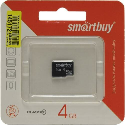 SD карта Smartbuy SB4GBSDCL10-00