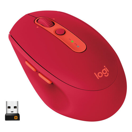 Мышь Logitech M590, оптическая, беспроводная, USB, красный [910-005199]
