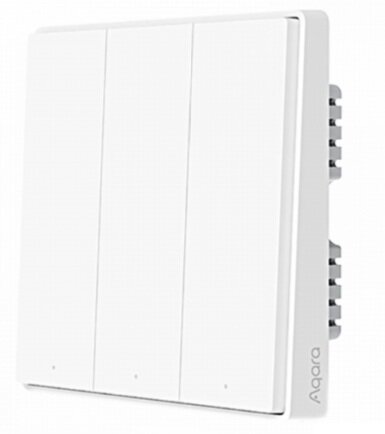 Умный выключатель Aqara Smart Wall Switch D1 тройной, встраиваемый, без нулевой линии (CN)