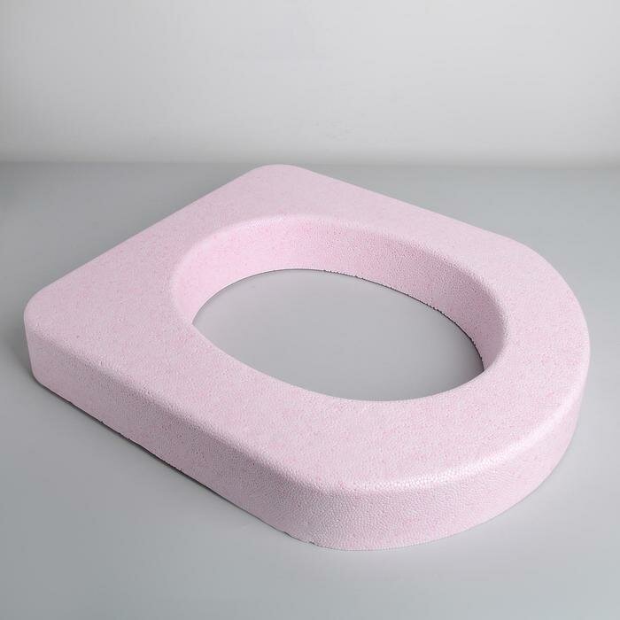 Сиденье для уличного туалета, 44 х 38 см, пенопласт, розовое - фотография № 1