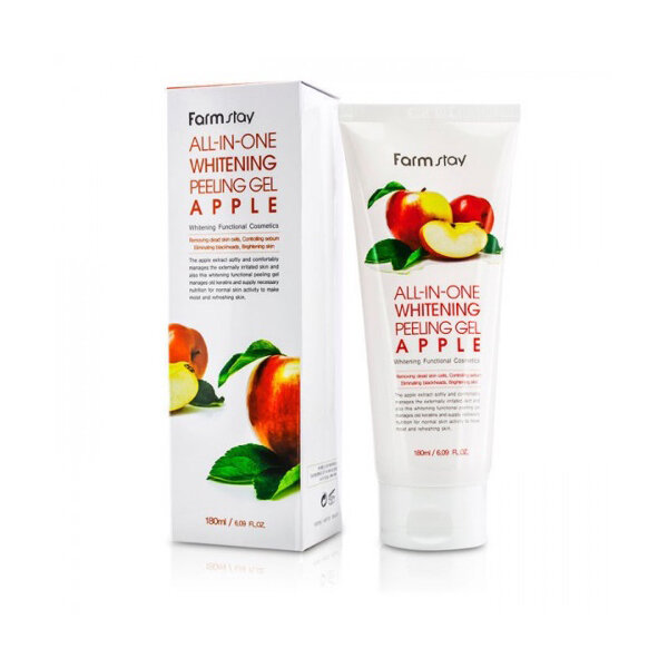 Пилинг-гель с экстрактом яблока FarmStay All-In-One Whitening Peeling Gel Apple, 180мл