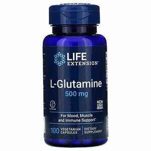 Life Extension L-Glutamine - L-глютамин, 500 мг 100 вегетарианских капсул