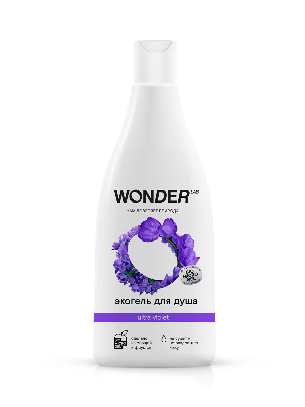 Гель для душа увлажняющий WONDER LAB экологичное средство для тела без сульфатов ароматы в ассортименте 550 мл