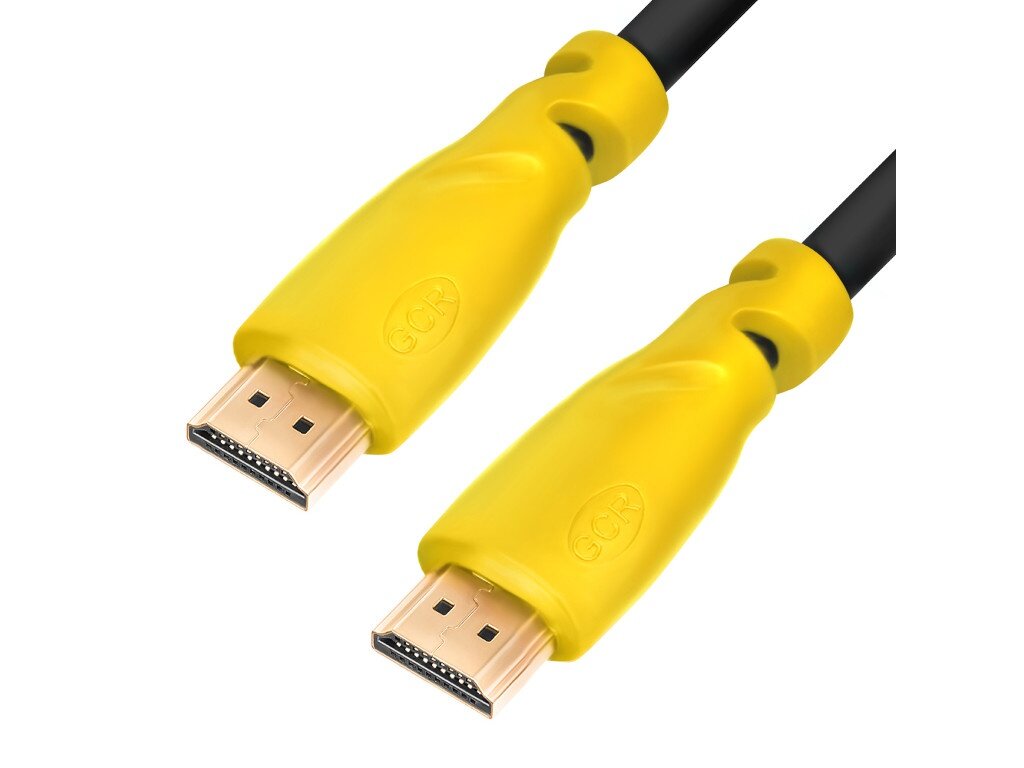 Аксессуар GCR HDMI M/M v2.0 1m Black-Yellow GCR-HM341-1.0m
