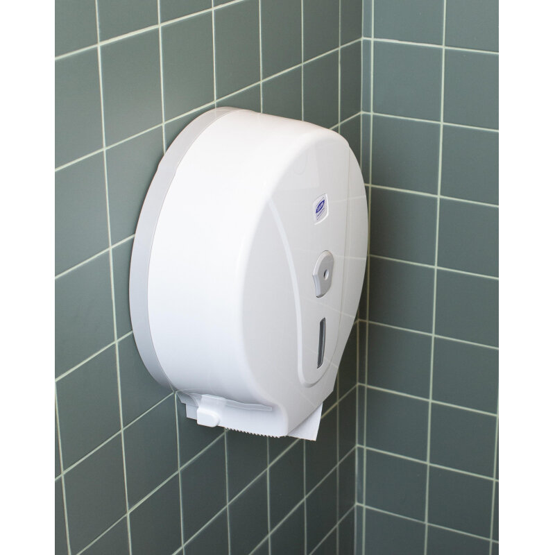 Диспенсер для туалетной бумаги рулLuscan Professional макси белый - фотография № 9
