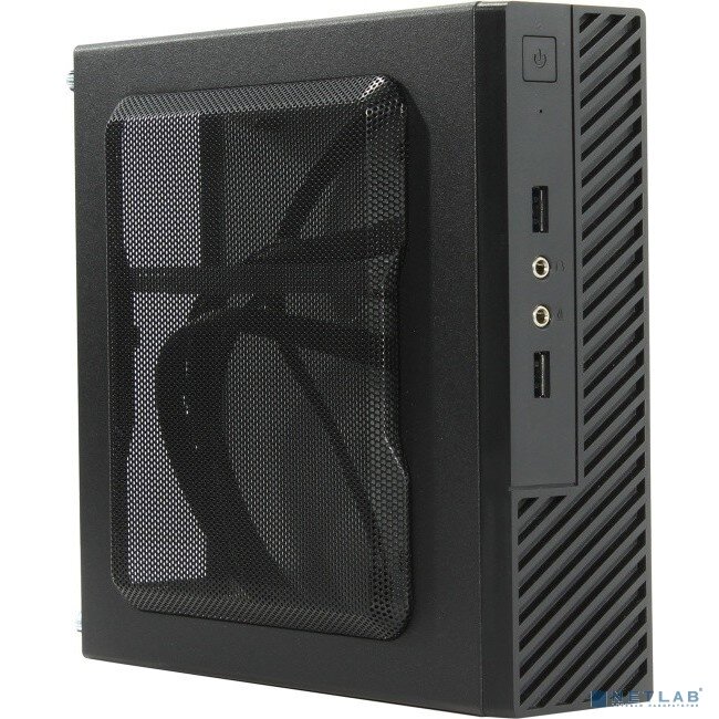 Powerman Корпус ME100S-BK U3*2, front fan 4cm, HDD frame Upper type+ "L"+"I" types 120W adapter, GM-120 DC-ATX Mini ITX 6133715 чёрный