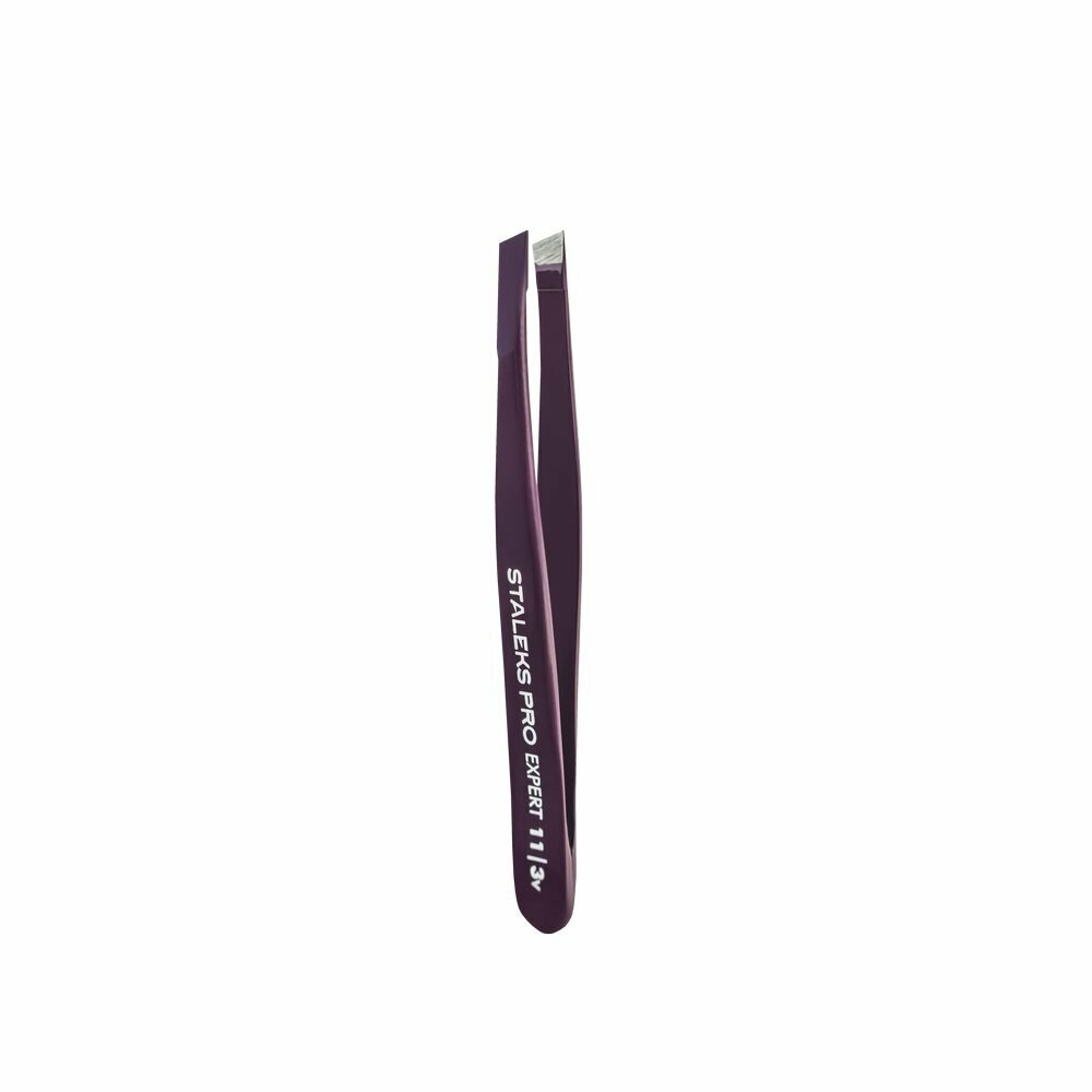 Пинцет для бровей EXPERT 11 TYPE 3v, фиолетовый Staleks Pro