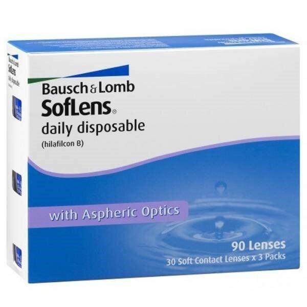 Линзы контактные Bausch&Lomb/Бауш энд Ломб soflens daily disposable (8.6/-4,50) 90шт