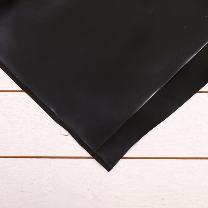 Плёнка полиэтиленовая, толщина 400 мкм, 5 × 3 м, полотно, чёрная - фотография № 1