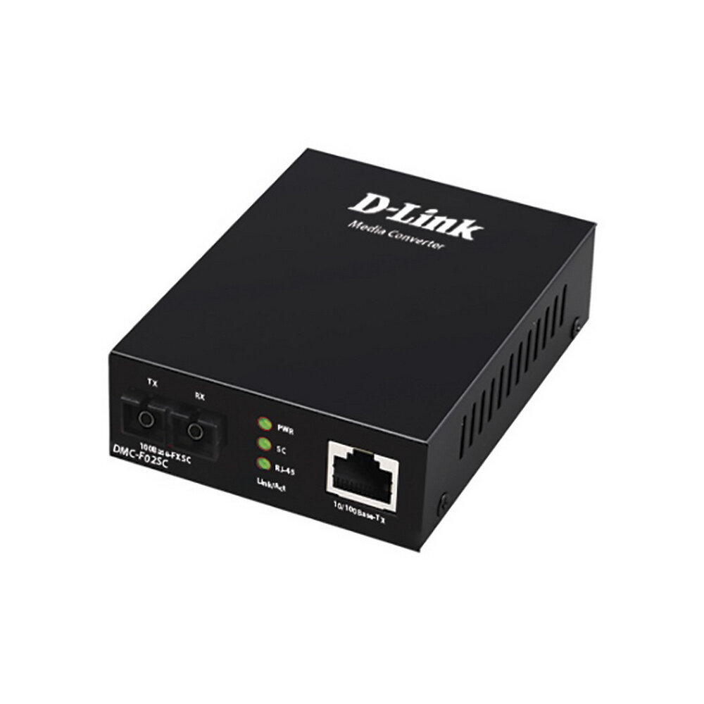 Медиаконвертер D-Link (DMC-F02SC/B1A) 1 port 10/100Base-TX 1 port 100Base-FX SC ММ до 2 км