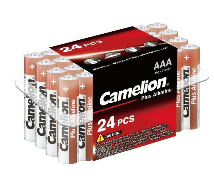 Элемент питания LR03(ААА) Plus Alkaline PB-24 (LR03-PB24, батарейка,1.5В.) Camelion