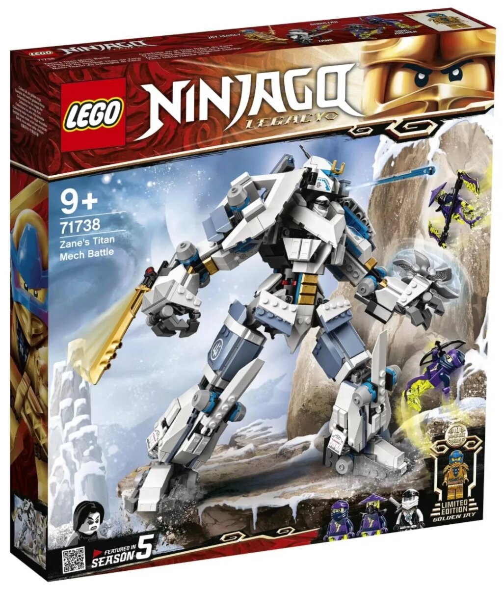 LEGO Конструктор LEGO Ninjago 71738 Битва с роботом Зейна