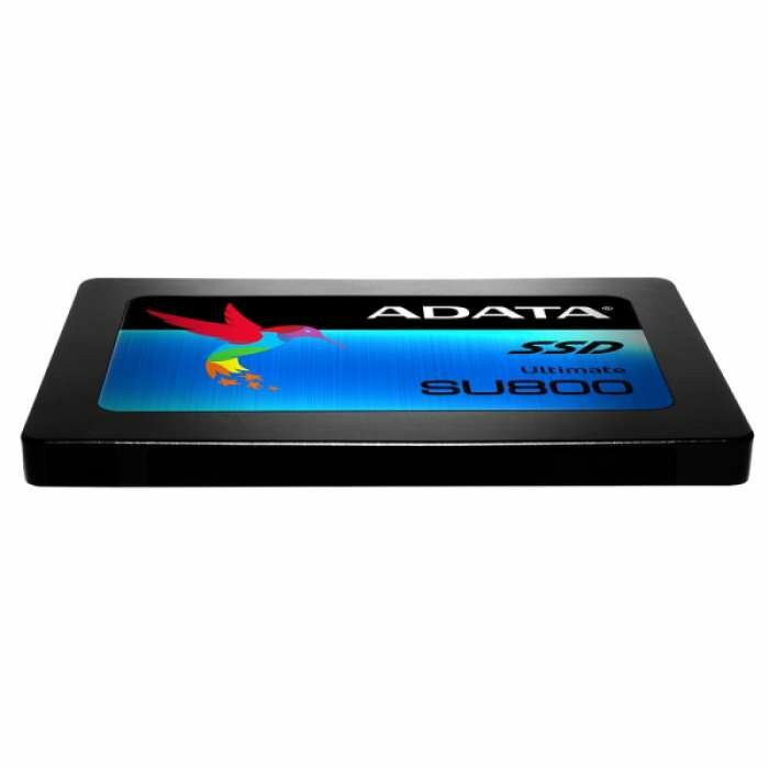 Твердотельный накопитель A-Data Ultimate SU800 256GB SSD SATA 2.5" 7mm, R560/W520 Mb/s, IOPS 85K/80K, MTBF 2M, 3D V-NAND TLC, 200TBW, Adapter 2.5" (7mm to 9.5mm), Retail (ASU800SS-256GT-C)