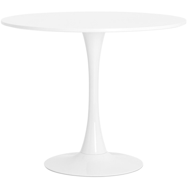Стол для столовых SG_Tulip D90 белый - фотография № 1