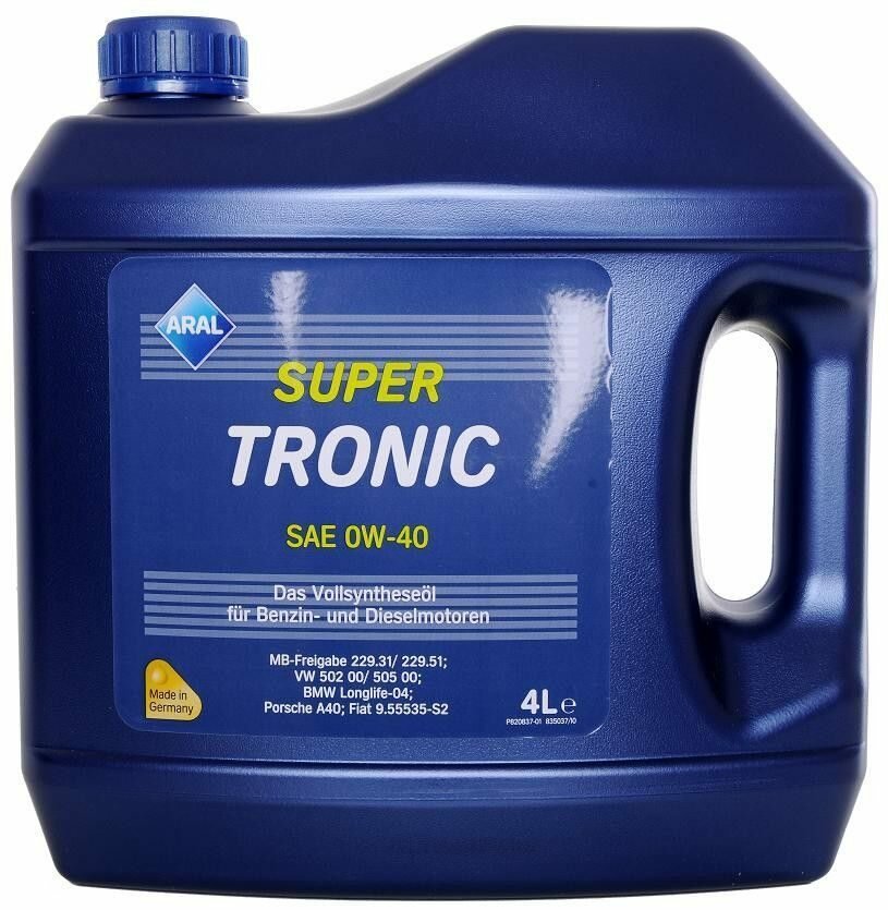 Моторное масло ARAL Super Tronic 0W40 4л