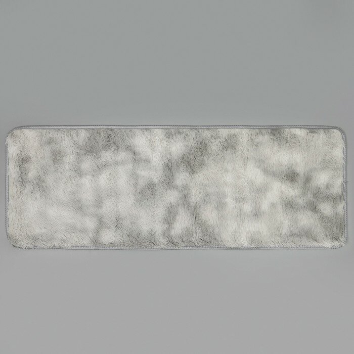 Доляна Коврик для ванной Доляна «Пушистик», 45×120 см, цвет серый - фотография № 2