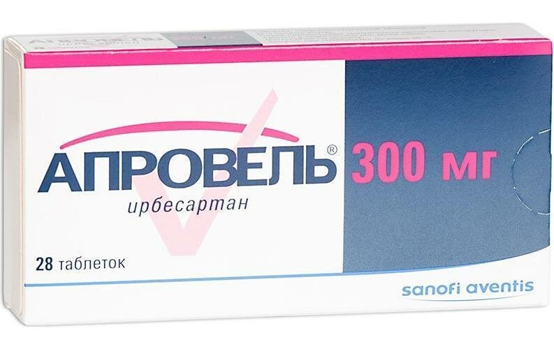 Апровель, таблетки покрыт. плен. об. 300 мг, 28 шт.