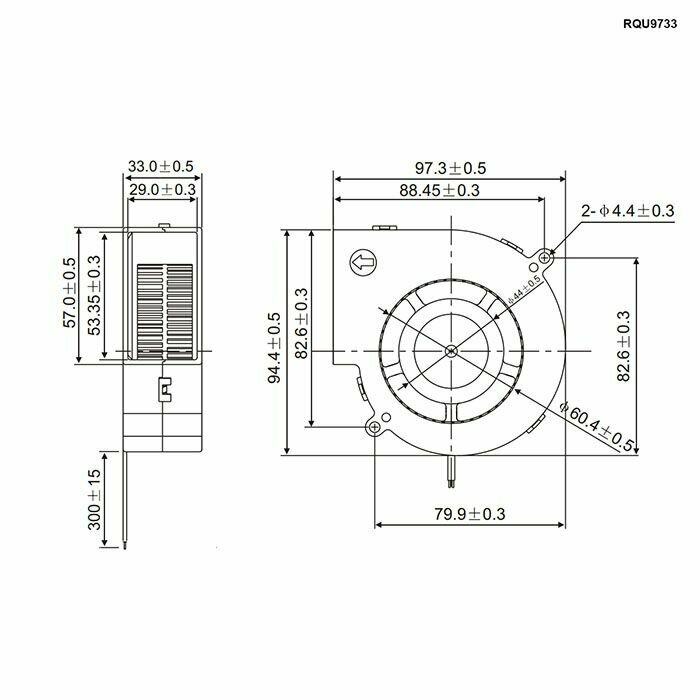 1 шт Вентилятор RQU9733MS 12V - фотография № 2