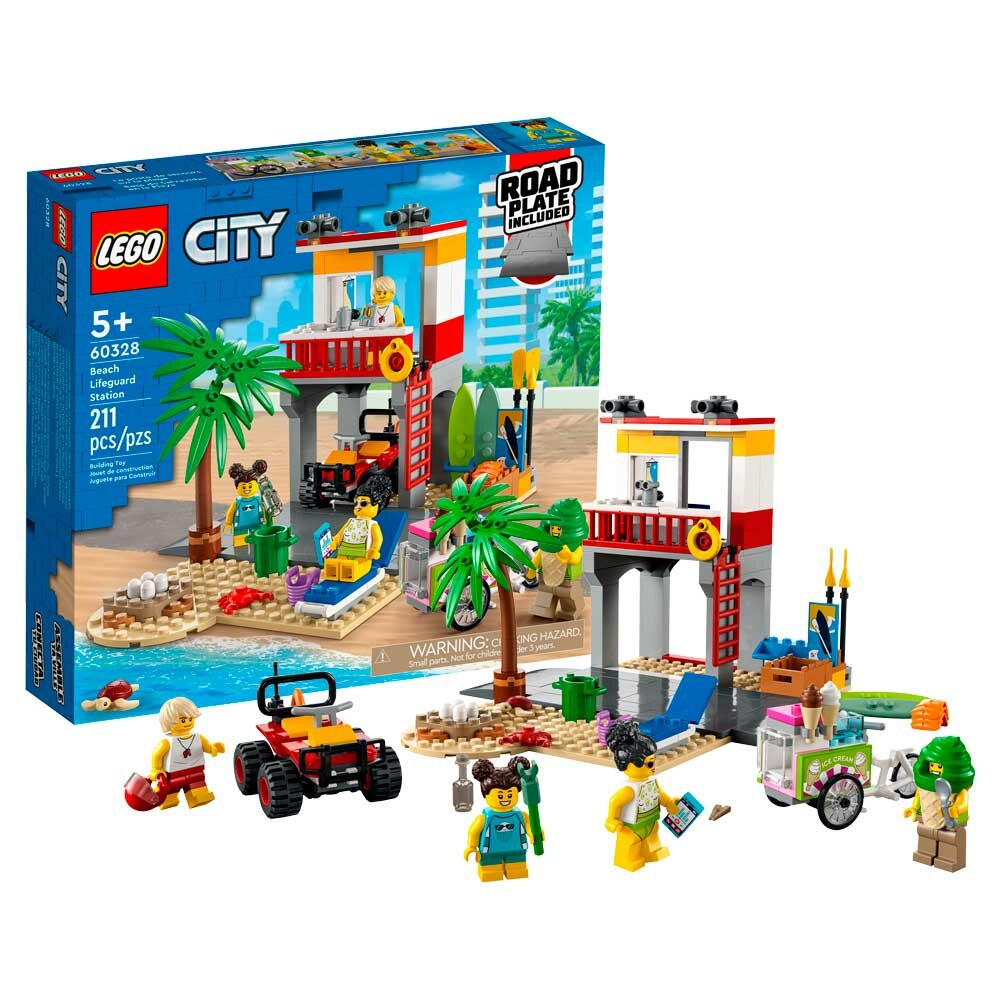 Lego Конструктор Lego City 60328 Пост спасателей на пляже