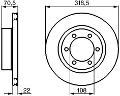 Тормозной диск Bosch 0986478698 Toyota: 4351235210 4351260120 BD612 Toyota 4 Runner (Kzn18_ Vzn18_ Rzn18_). Toyota
