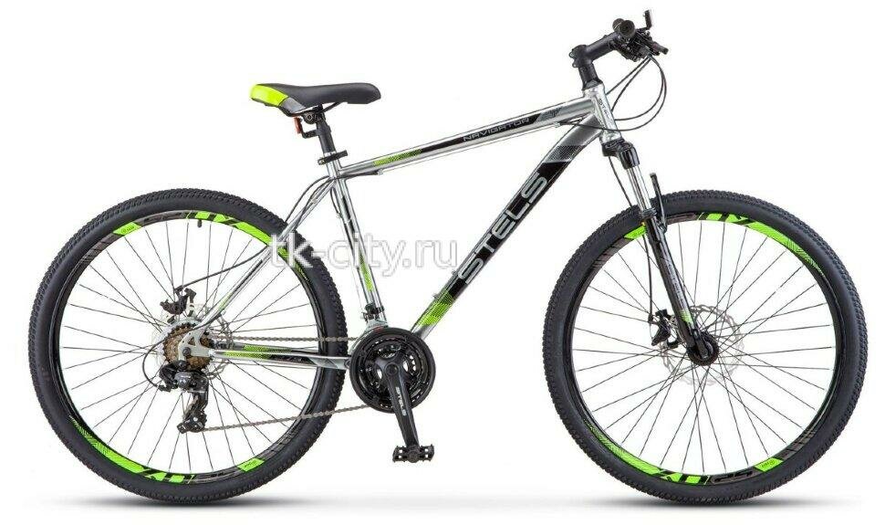 Горный (MTB) велосипед STELS Navigator 700 MD 27.5 F010 (2019) рама 19" Серый/жёлтый