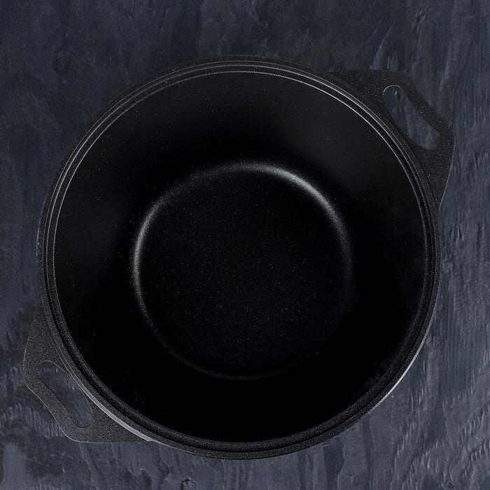 KUKMARA Набор кухонной посуды «Традиция №10», крышка, антипригарное покрытие, цвет чёрный - фотография № 7