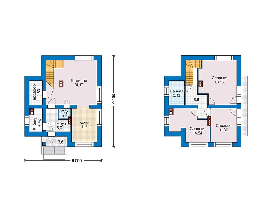 Проект дома Plans-43-17 (119 кв.м, кирпич) - фотография № 2