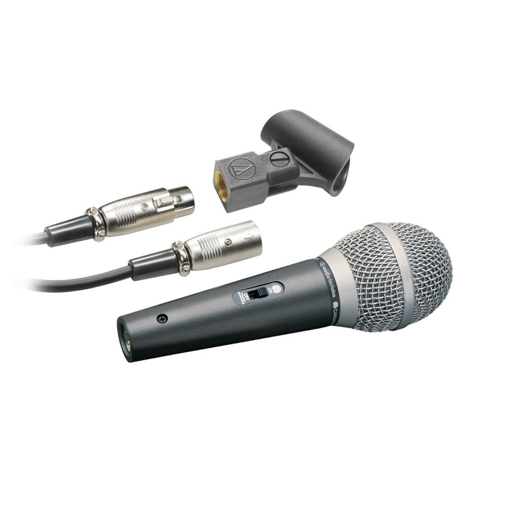 Микрофон динамический Audio-Technica ATR1500 чёрный, 60Гц-15кГц, 500Ом, -57 дБ, кабель 5м