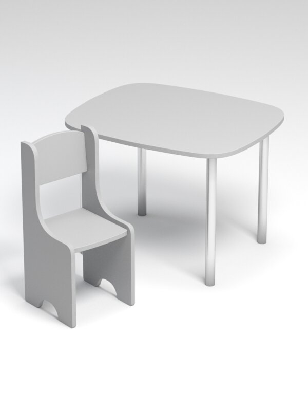 фото Детский стол и стул №2, Серый