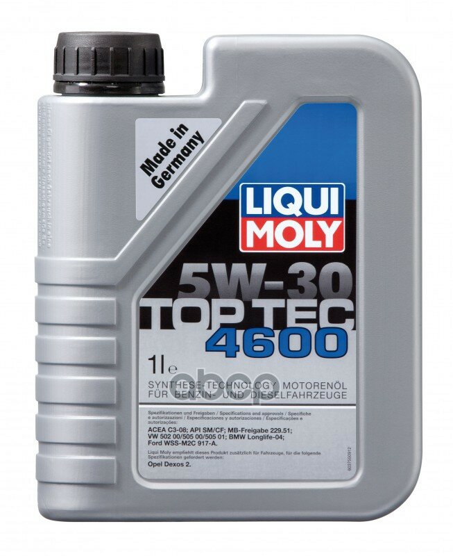 Liqui moly Масло Моторное Top Tec 4600 5w-30 1(Л)