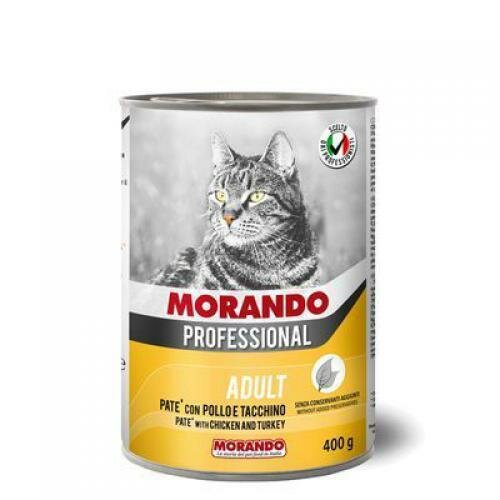 Консервы для кошек Morando Professional, паштет с курицей и индейкой 400 г