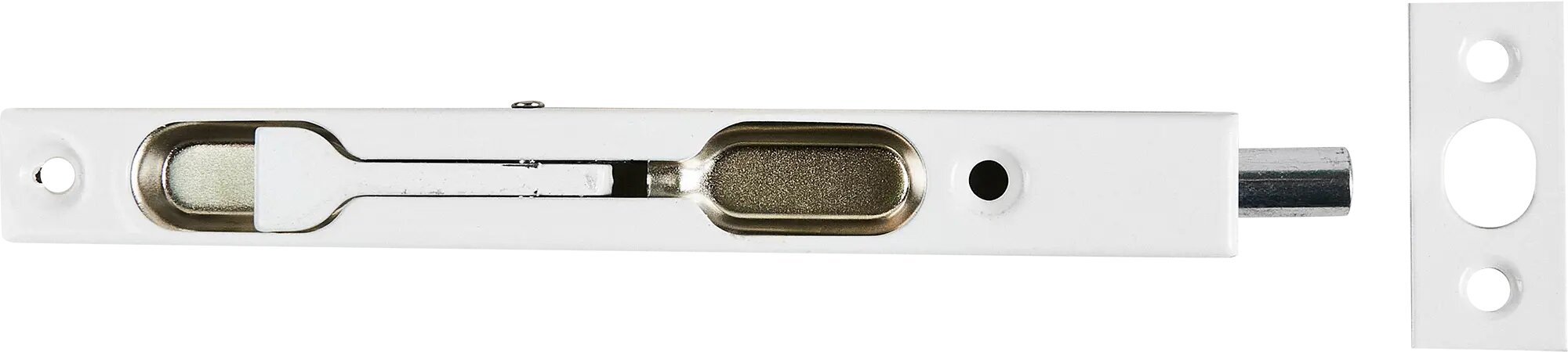 фото Шпингалет торцевой Edson EDS-401-140 12x16x140x13 мм, сталь, цвет белый